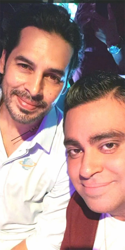 Ankit Nagpal in a candid shot with Dino Morea