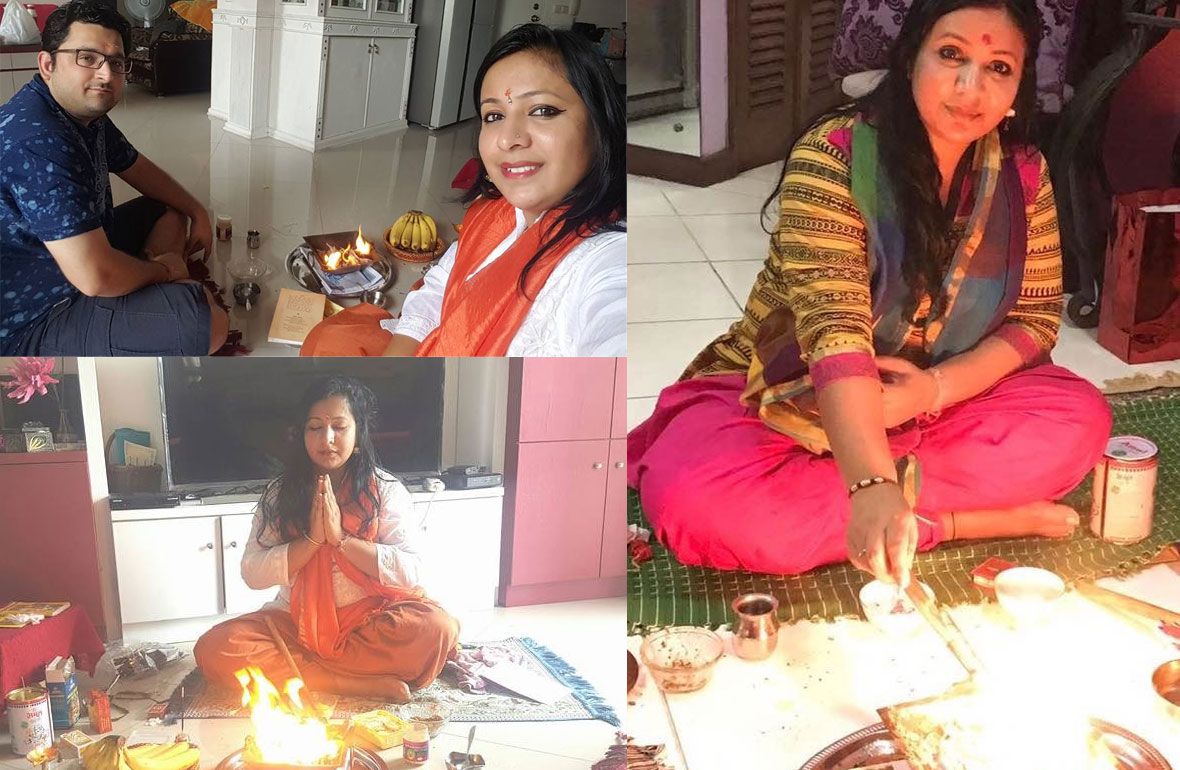 Kanika - Performing Havan- Indian ladies can perform havan in India and abroad