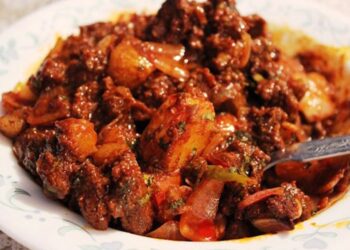 Goa Sausage cooked at home