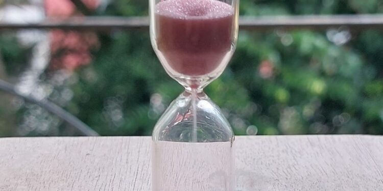 The hourglass and sands of time…