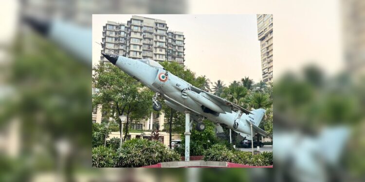 A Sea Harrier lands at Bandra…